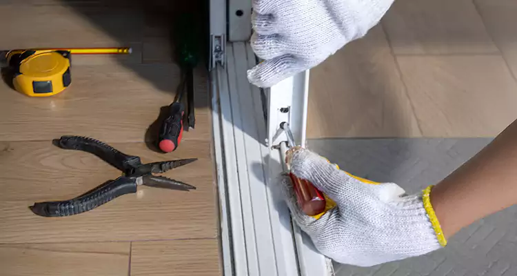 Backyard Sliding Door Track Repair in Kendall, FL